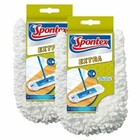Spontex Extra Flat 2 Ricambi in Microfibre per Sistema Lavapavimenti ORIGINALI