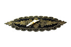 Handmade Black and Gold Beaded Table Runner Decorative Runner Mat 13X32 Inches