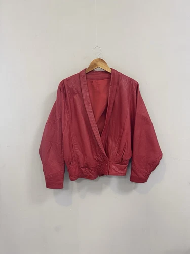 GUCCI GIACCA PELLE ROSSA RARA STREETWEAR TYLER DURDEN