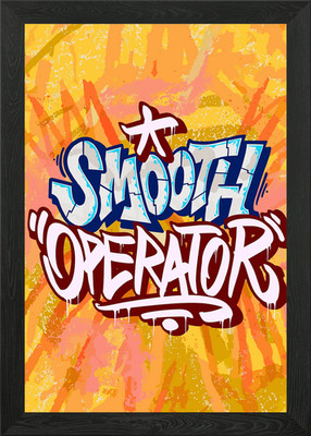 Smooth Operator Graffiti gerahmtes Wandbild Poster Leinwanddruck Bild