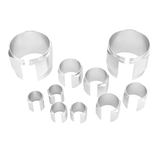 New Stainless Steel Dress Up Hose Cover Kit Radiator Hose Sleeving Set Extreme - Picture 5 of 12