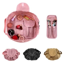 Drawstring Cinch Makeup Bag for Women - Drawstring Cosmetic Bag for Travel To...