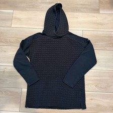 Columbia Black Quilted Hoodie Women  s M Thermal Pullover Jacket Lightweight