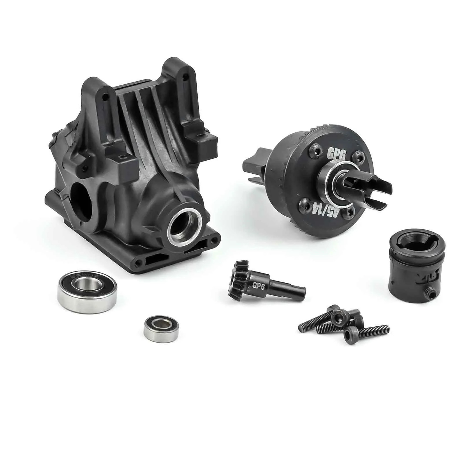 Arrma Felony 6S BLX Rear Diff Set 45T GP6 Input Gear 14T Gearbox Case ARA311024
