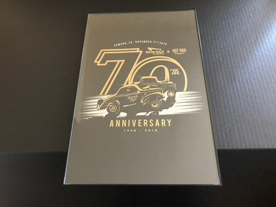 HOT ROD & IN-N-OUT   70th Anniversary 1948-2018 NHRA Pomona Raceway Event Poster