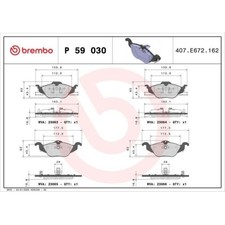 Bremsbelagsatz Scheibenbremse Brembo P59030 Prime Line für Opel Vorderachse