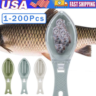 #ad Fish Skin Brush Scraping Fishing Scale Grater Remover Peeler Scaler Scraper Tool $176.84