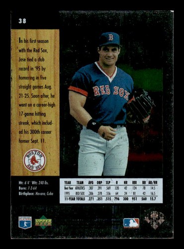 1996 SP #38 Jose Canseco - Foto 2 di 2