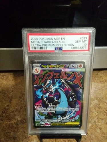 2025 Pokemon Mep En Mega Charizard X ex Ultra Premium Collection Psa 10