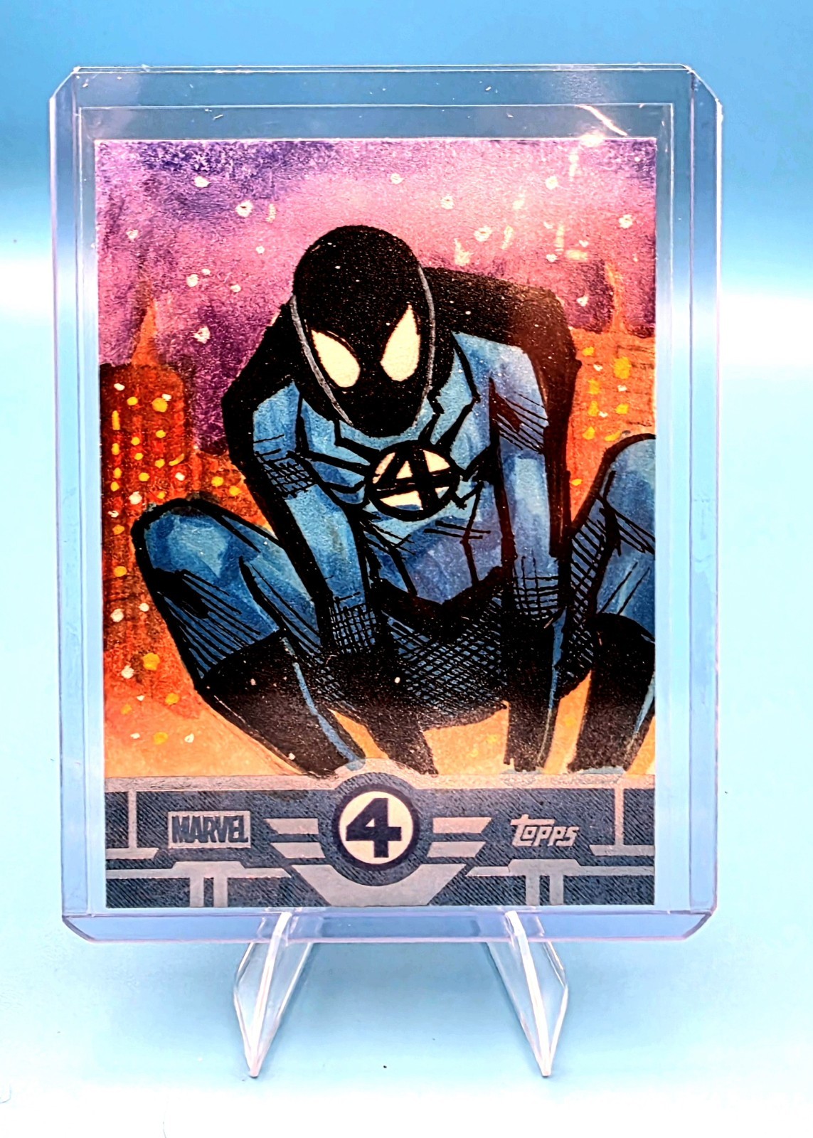 2026 Topps Finest Fantastic Four Sketch Card 1/1 Spider-Man Artist Signed Marvel