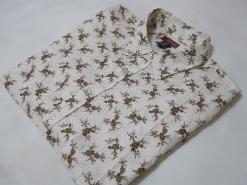 Buffalo David Bitton "RARE" Crinkled Effect/Floral Print Shirt (White | Medium) - Picture 21 of 23