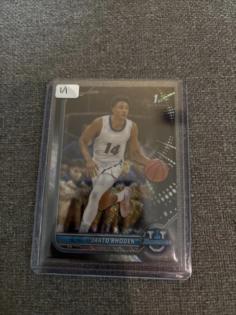 2021-22 Bowman Chrome U 1st Prospect Black Shimmer 1/1 Jared Rhoden