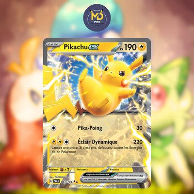 Pokemon Karte Französisch - Pikachu EX 063/193 - Evolutions à Paldea