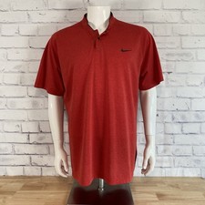 Nike Shirt Men  s XL Extra Large Blade Polo Collar Mock Tiger Woods Sunday Red