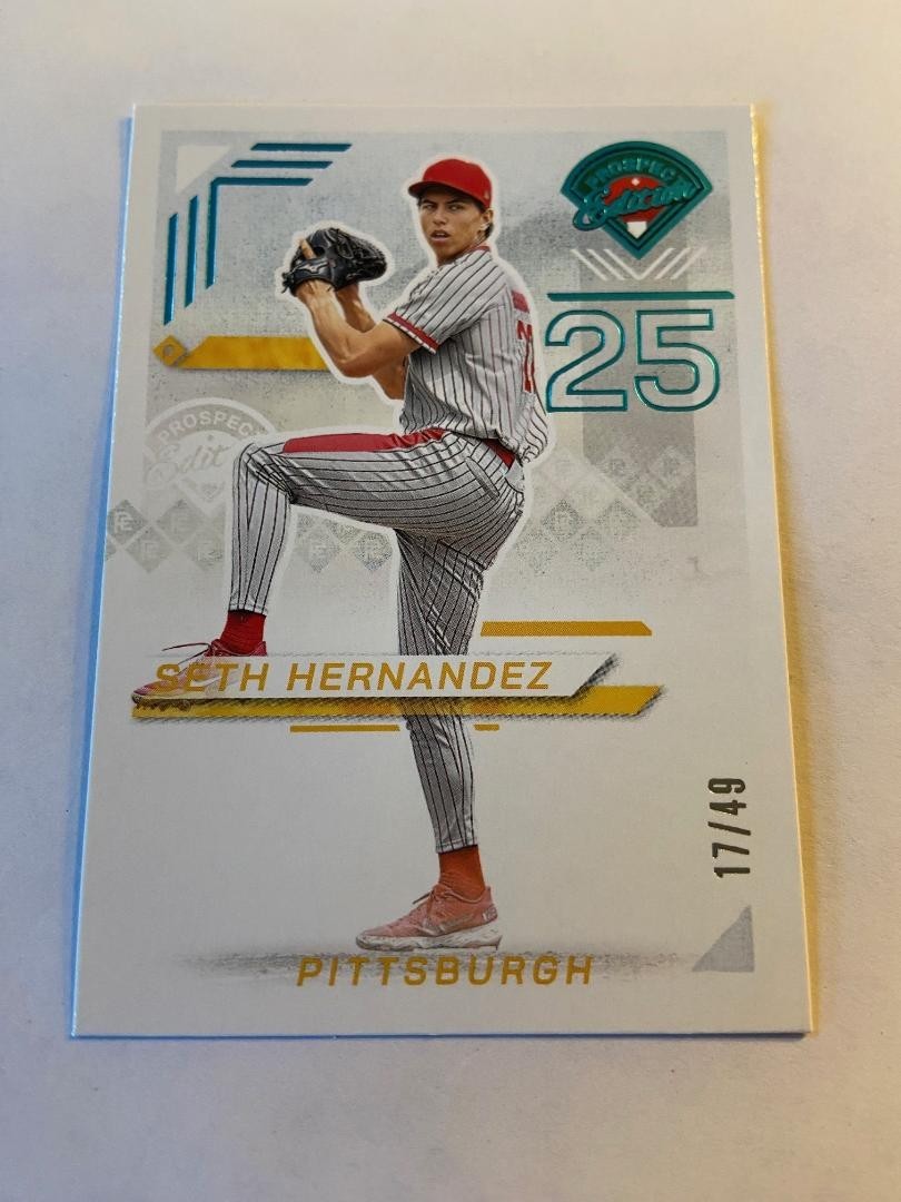 2025 Panini Prospect Edition Seth Hernandez #39 Pittsburgh Pirates SSP #17/49