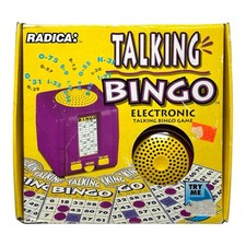 1995 Radica Electronic Talking Bingo Game Complete w/ New Markers 25 Cards Works