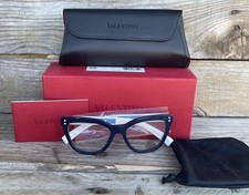 New Authentic Valentino Eyeglasses VA 3025 5034 53mm Cat Eye Navy White Frame