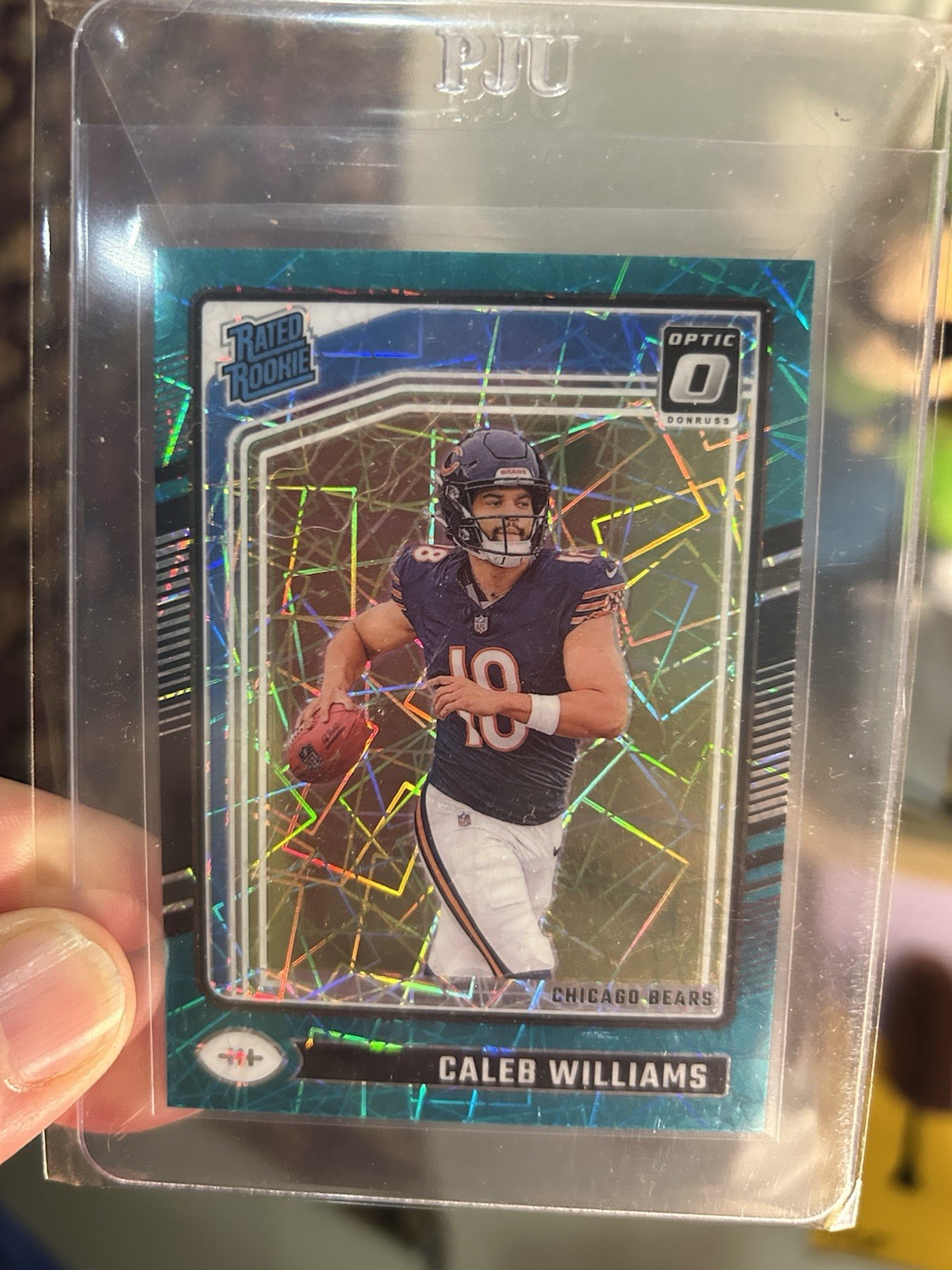 2024 Panini Donruss Optic Rated Rookie Caleb Williams #201 Teal Velocity Prizm 