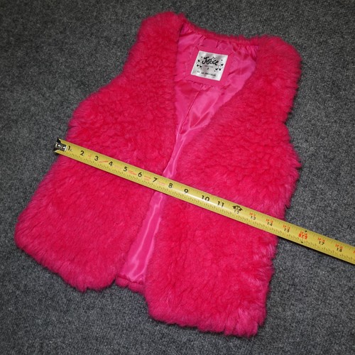 Justice Girls Hot Pink Faux Fur Vest Size 8 (M) - Picture 5 of 6