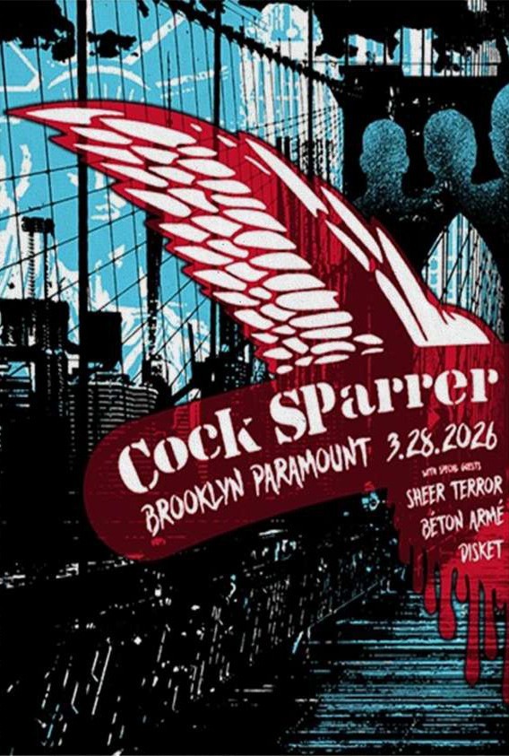 Cock Sparrer England…青500(赤500)パンク天国 Oi Cock Sparrer Mar 28-29 2026 Poster Brooklyn, NY | eBay