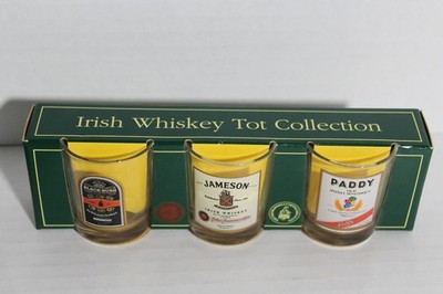 Irish Whiskey Tot Collection Jameson Bushmills & Paddy NIB Free Shipping!