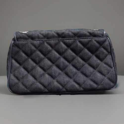 Michael Kors quilted sloan denim shoulder crossbody bag, black - Picture 2 of 10