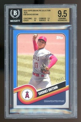 2020 Topps Brooklyn Collection Shohei Ohtani #38 Blue /40 BGS 9.5 (X2 10!)