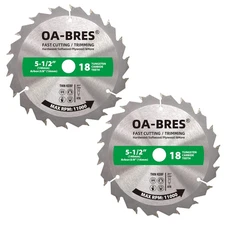 5-1/2 Inch 18 Tooth ATB Fast Cutting and Trimming Saw Blade, Cordless Trim Saw B
