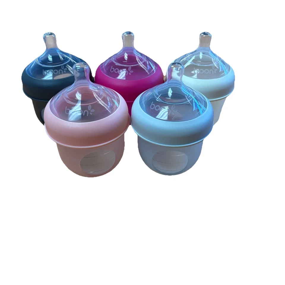 5pk ~ Botellas Bolsa Silicona Boon NURSH 120 ml/4 oz ~ Sin Caja Foto 3 de 4