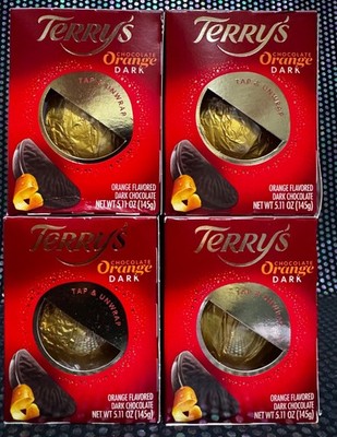 Lot of 4 new, delicious TERRY's Dark Chocolate Orange Balls exp. 4/27