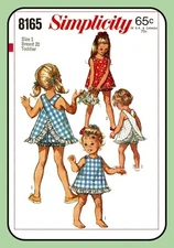 Girls Sleeveless TOP and BLOOMERS Sewing Pattern Child Simplicity 8165 Vtg 1969