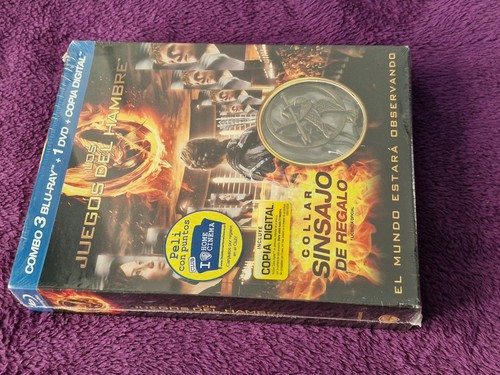 COMBO LOS JUEGOS DEL HAMBRE NUEVO PRECINTADO BLU RAY BluRay Collar Sinsajo - Imagen 3 de 3