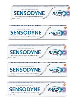 Sensodyne Toothpaste Rapid Relief great Sensitivity manager   (5x80g) BEST