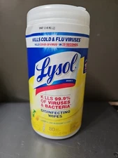 6pk Lysol Disinfecting Wipes, Lemon &Lime Blossom, 480 Ct , 80 pk/ea (Case of 6)