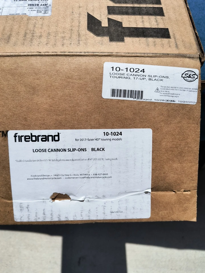 Silenciadores de cañón sueltos Firebrand de S&S 2017 hasta Milwaukee 8 modelos Touring Foto 3 de 4