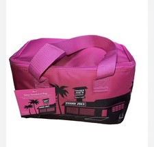 NEW TRADER JOE'S MINI INSULATED TOTE LUNCH BAG -1.5 Gal Hot Pink  SOO CUTE
