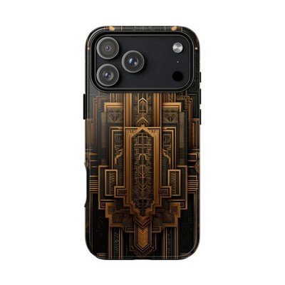 Vintage Gold Art Deco Geometric Tough Case For iPhone 17 16 15 14 13 12