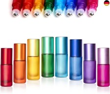 Parfumlism Roll On Glasflaschen 5ml bunt,8 Stück roller Flaschen Leer mit 