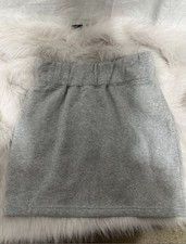 Express Womens Gray Fleece Pull-On Mini Skirt...