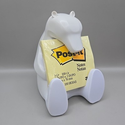 3M Post-It White Polar Bear BEAR-330 3''x3'' Pop-Up Note Dispenser With 100 Pack