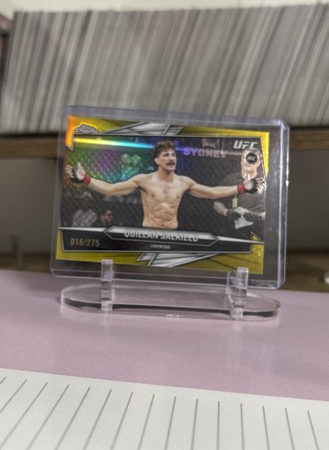 2026 Topps Chrome UFC - Quillan Salkilld #57 Yellow Refractor /275 (RC)