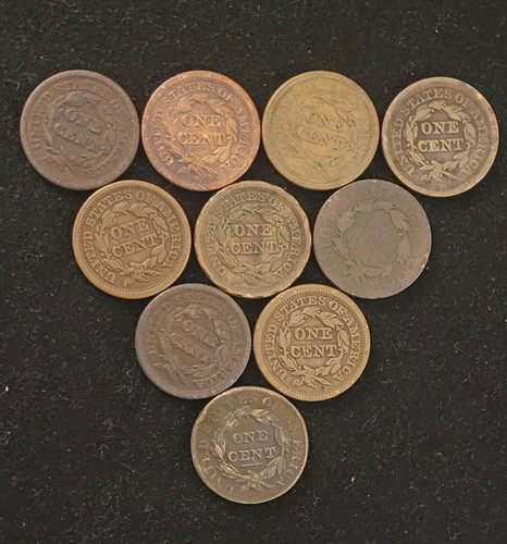 20 US Matron Head Large Cents • 10 VG-F + 10 AG-G (See Description) • Key Dates - Picture 2 of 24
