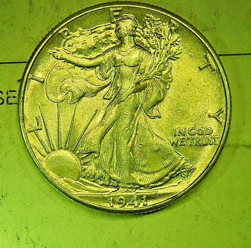 1941 50C Walking Liberty Half Dollar AU++++ Details
