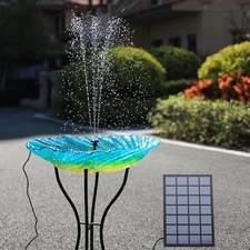 Solar Power Fountain Submersible Floating Water Pump Bird Bath Pond Garden Decor