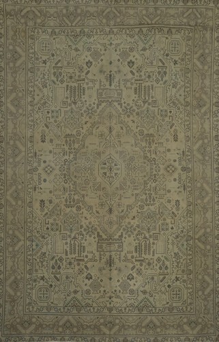 Classic Living Room Area Rug 8x12 in Earthy Tones and Patterns Handmade Carpet