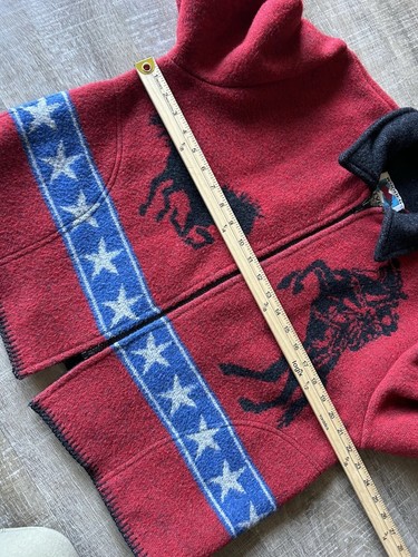 Vintage Wooded River Red Western Cowboy Rodeo Jacket Wool Blend M double sided - Picture 10 of 15