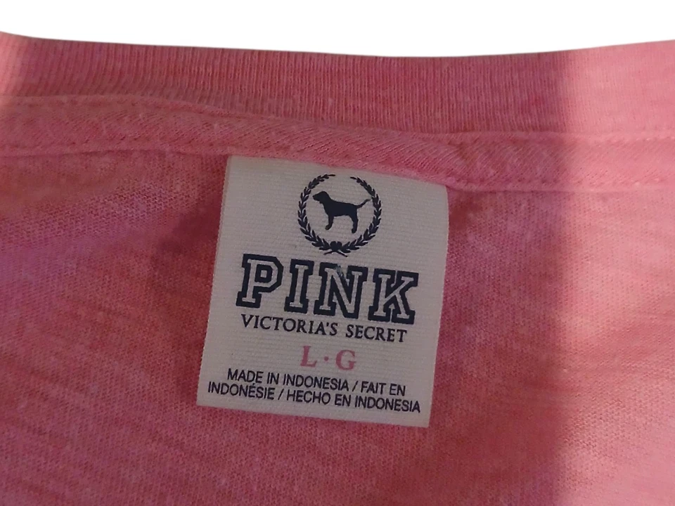 Victoria Secret Love Pink Sequin Bling Womans Tshirt Womans Large Y2k - Image 3 of 4