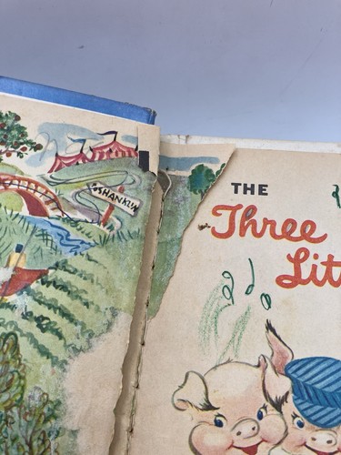 THE THREE LITTLE PIGS by Ruth Bendel A Rand McNally Jr Elf Book 1956 - Picture 10 of 10