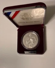 1996 P Olympic Tennis Proof Silver One Dollar Commemorative US Mint Coin Box COA