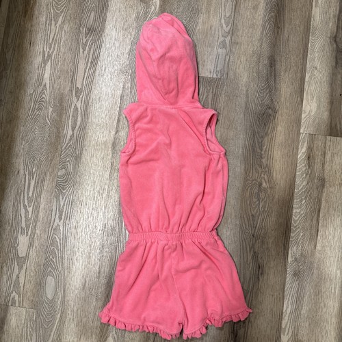 Juicy Couture Girls Pink Terry Romper J Charm Zip Swimsuit Cover-Up Size 8-10 - Picture 6 of 6